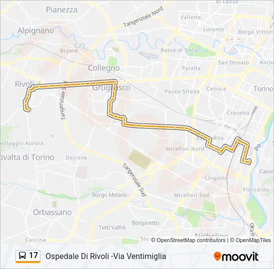 17 Bus Line Map