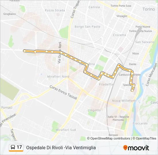 17 Bus Line Map