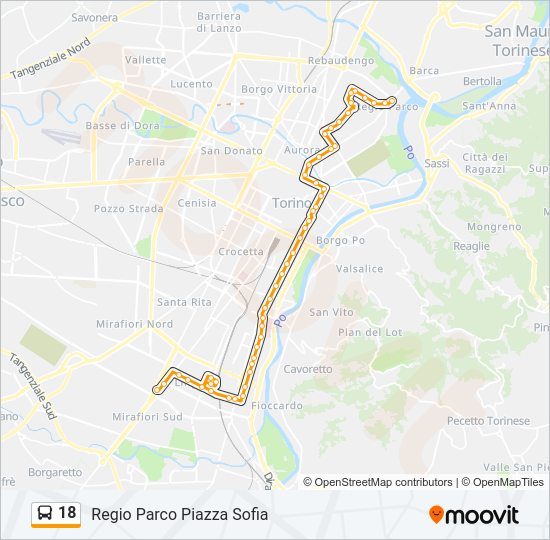 Percorso linea bus 18