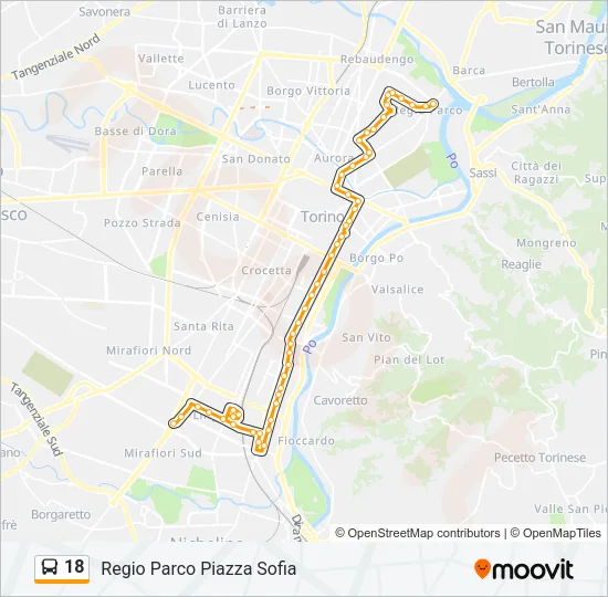 18 Bus Line Map