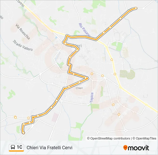 1C Bus Line Map
