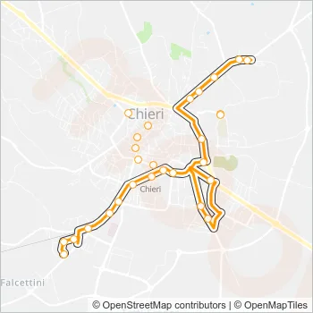 1C Bus Line Map