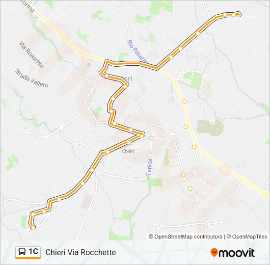1C Bus Line Map