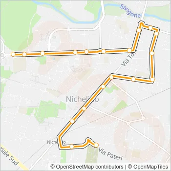 1N Bus Line Map