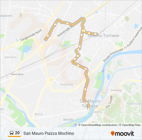 20 bus Line Map