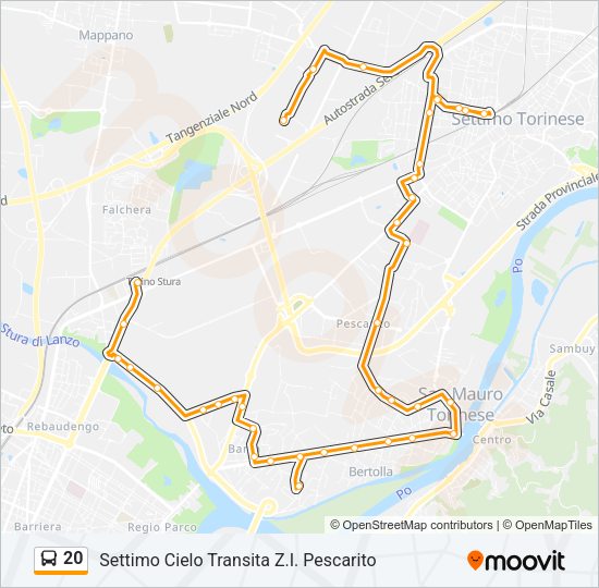 20 Bus Line Map
