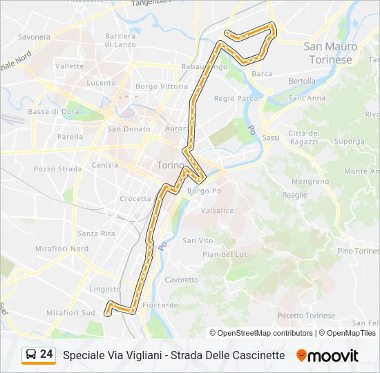 24 Bus Line Map