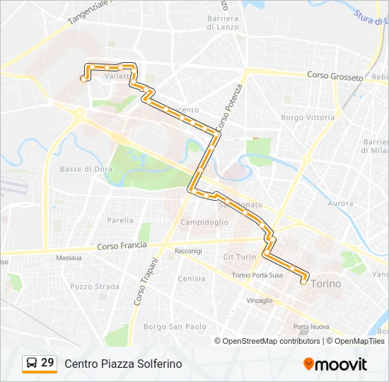 29 Bus Line Map