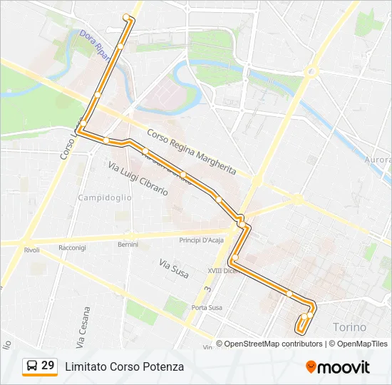 29 Bus Line Map