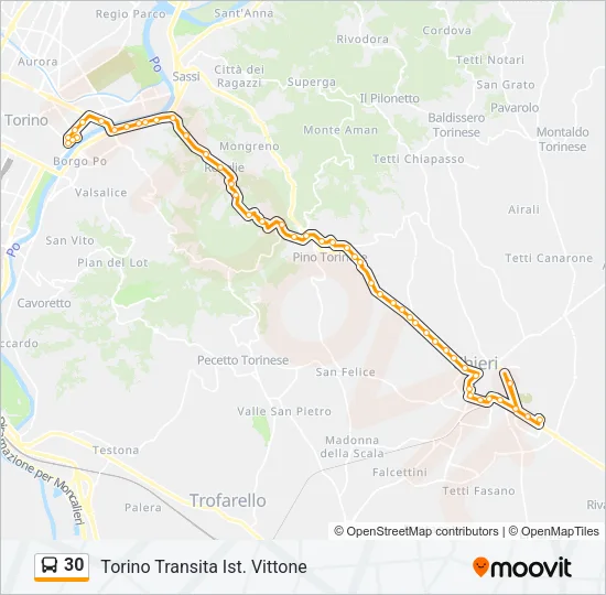 30 Bus Line Map