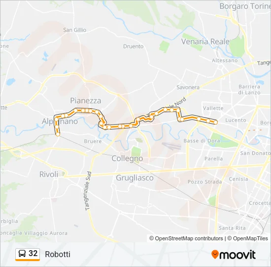 32 Bus Line Map
