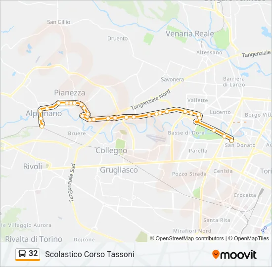 32 Bus Line Map