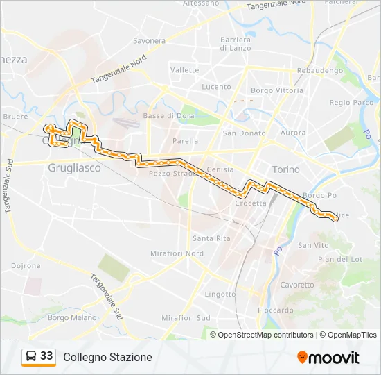 33 Bus Line Map