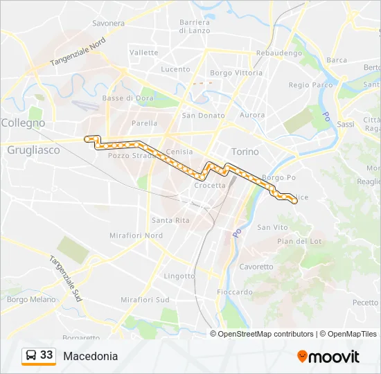 33 Bus Line Map