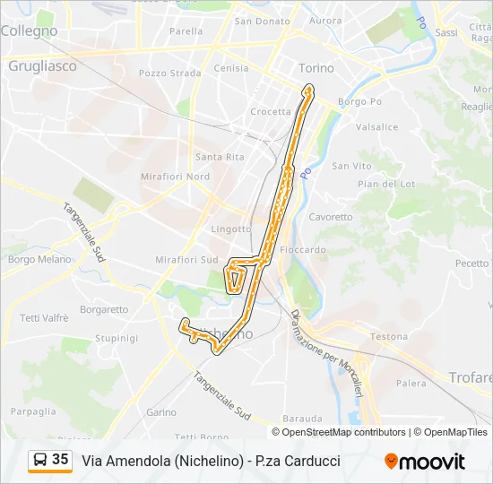 35 Bus Line Map