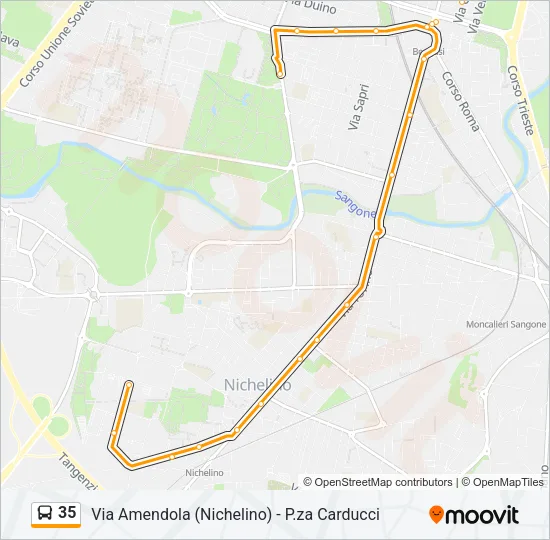 35 Bus Line Map