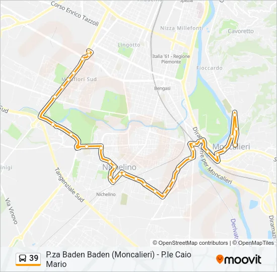 39 Bus Line Map