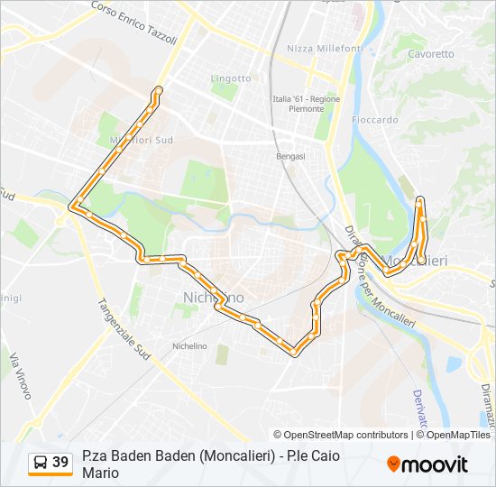 39 bus Line Map