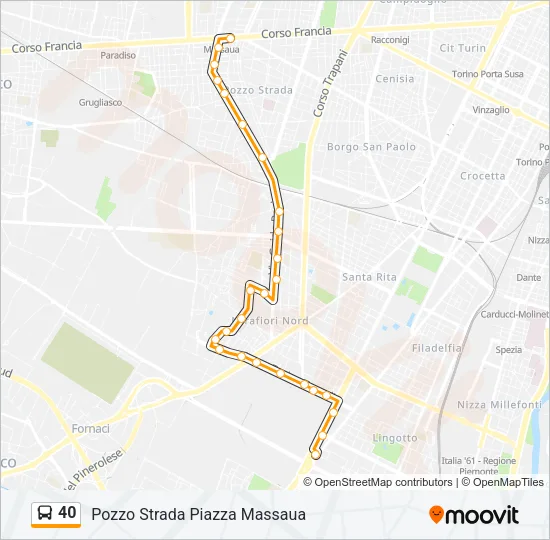 40 Bus Line Map