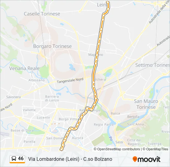 46 Bus Line Map