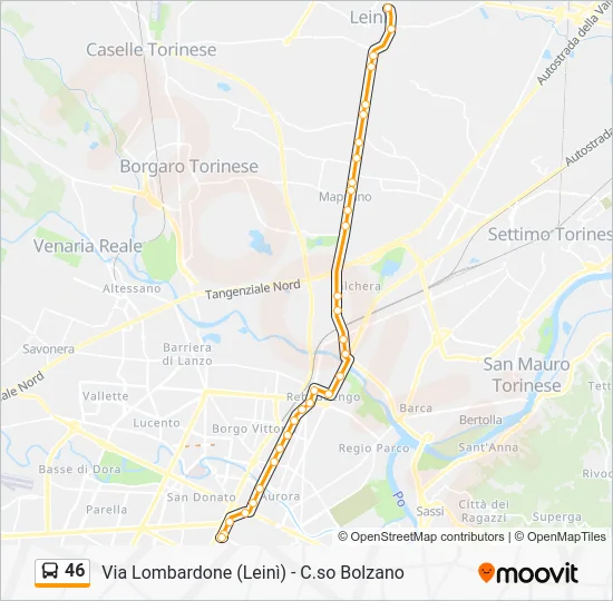 46 Bus Line Map