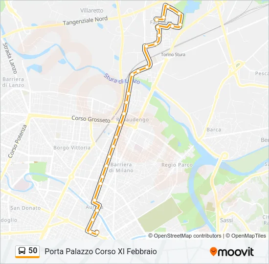 50 Bus Line Map