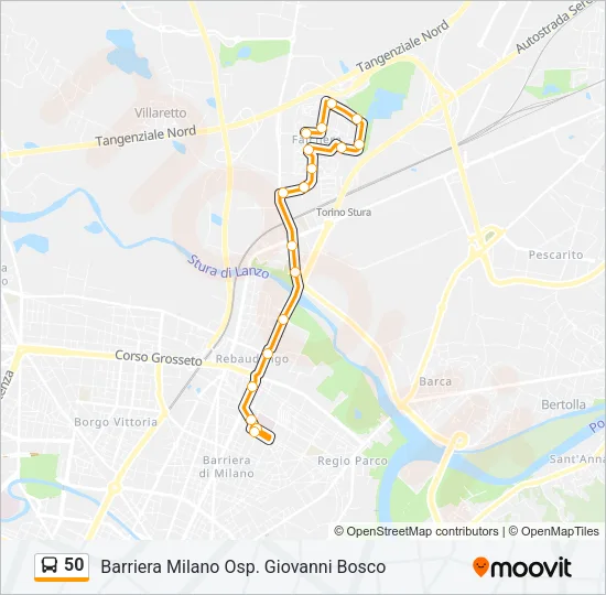 50 Bus Line Map
