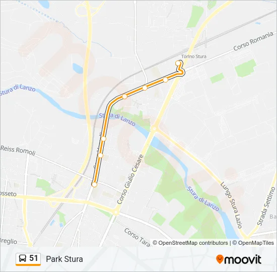 51 Bus Line Map