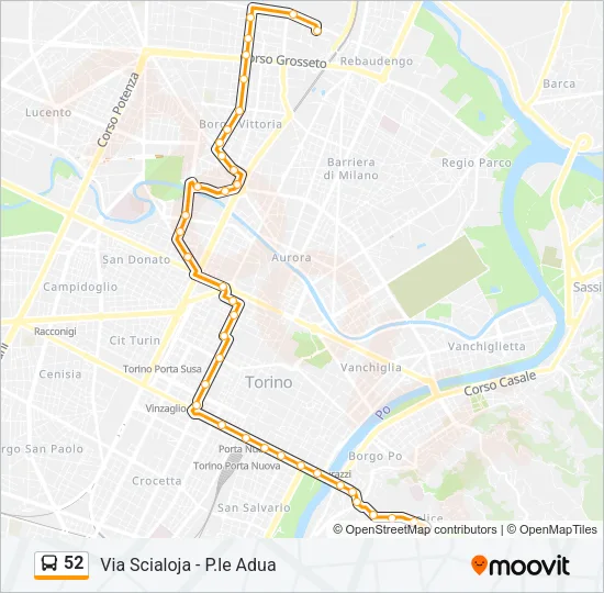 52 Bus Line Map