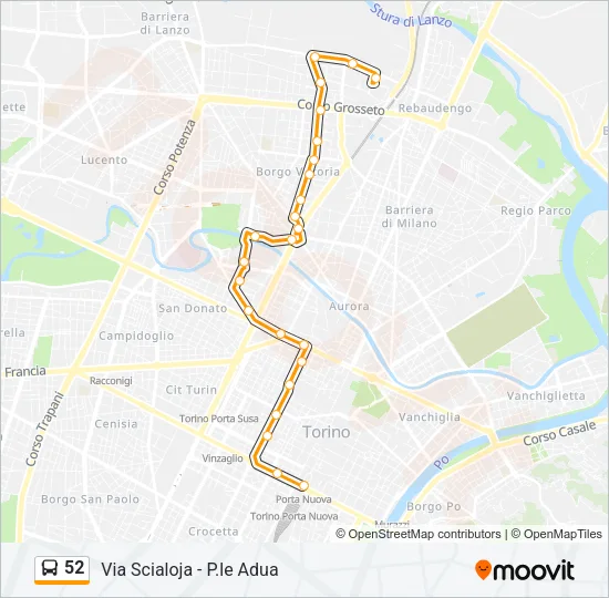 52 Bus Line Map