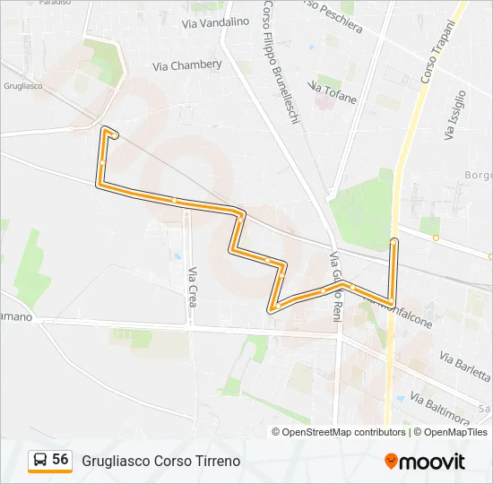 56 Bus Line Map