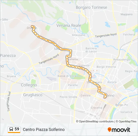 59 Bus Line Map