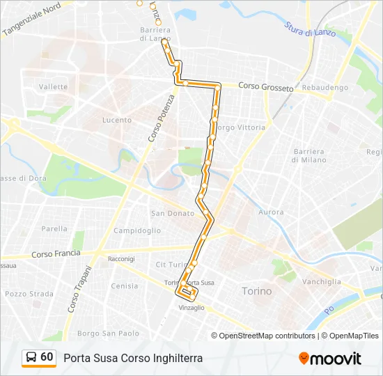 60 Bus Line Map