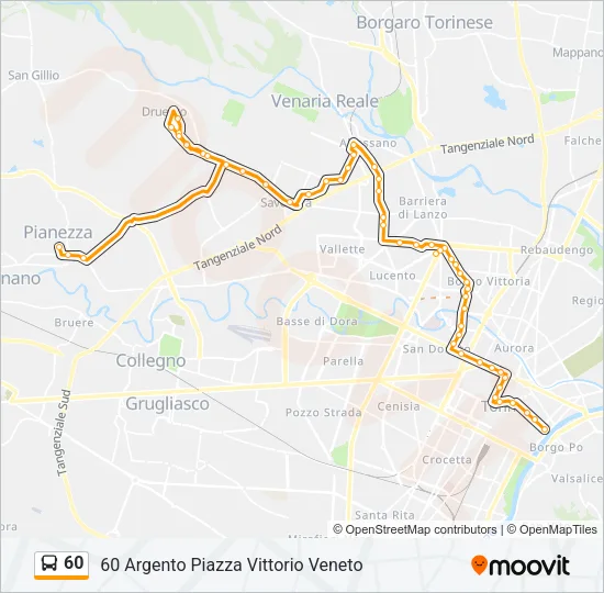 60 Bus Line Map