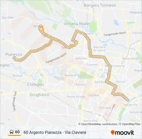 60 Bus Line Map