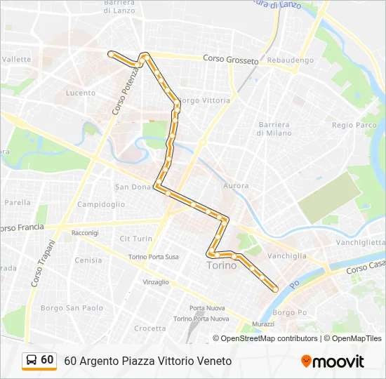 Percorso linea bus 60