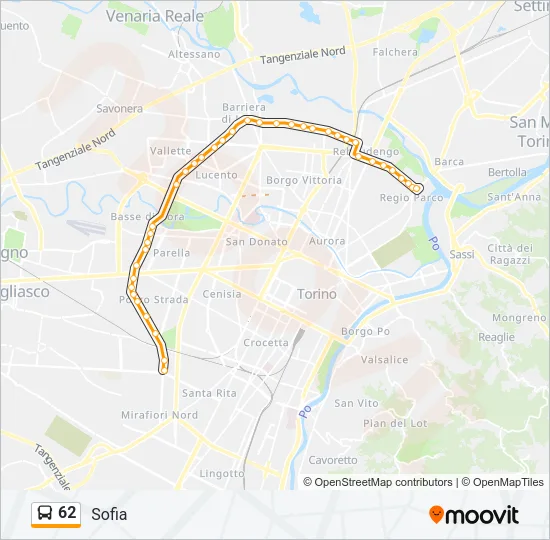 62 Bus Line Map
