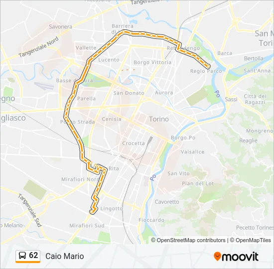 62 Bus Line Map