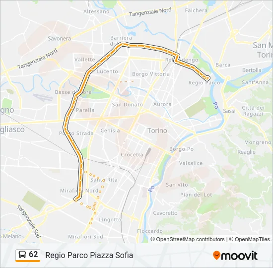62 Bus Line Map