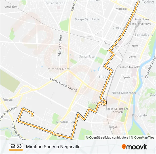 63 Bus Line Map