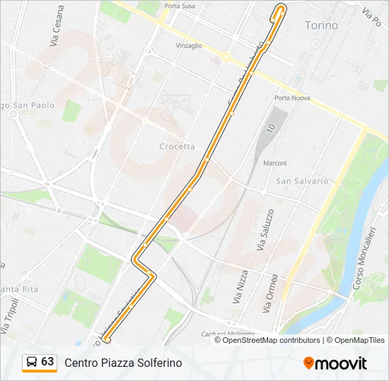 63 Bus Line Map