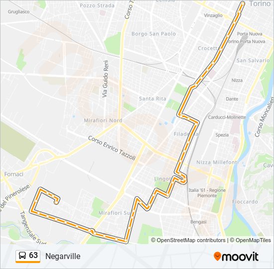 63 bus Line Map