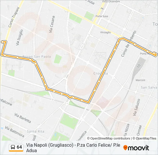 64 Bus Line Map
