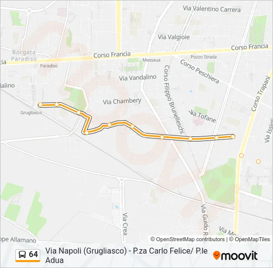 64 Bus Line Map
