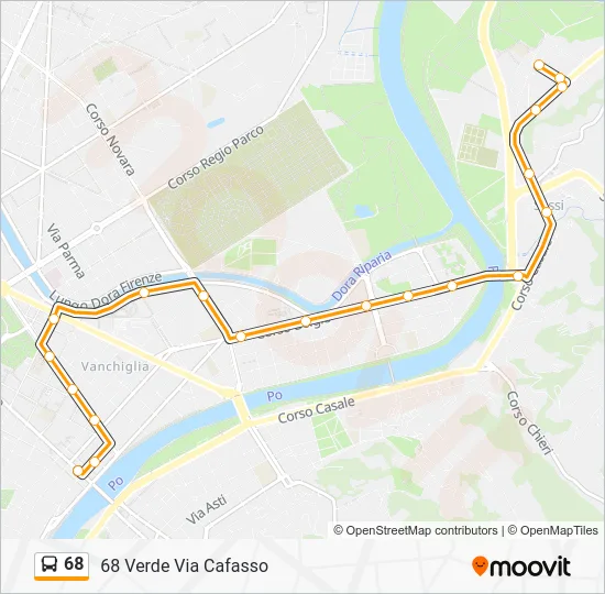 68 Bus Line Map