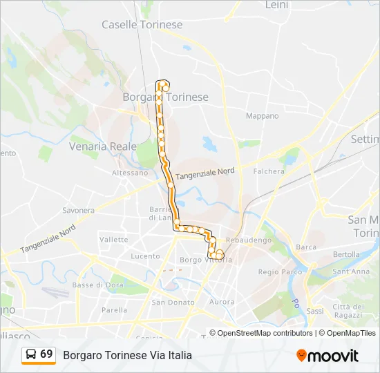 69 Bus Line Map