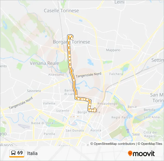 Percorso linea bus 69
