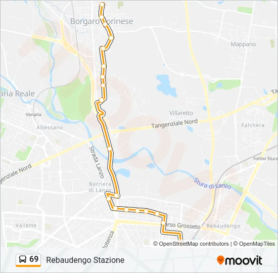69 Bus Line Map
