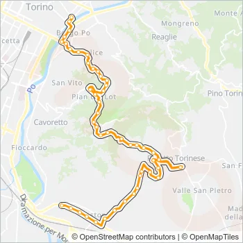 70 Bus Line Map