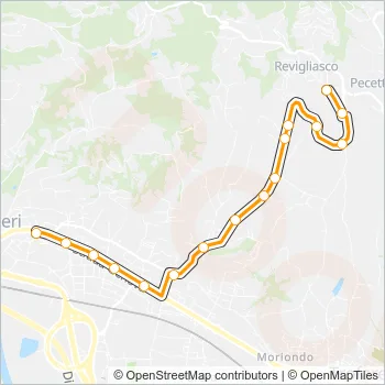70 Bus Line Map